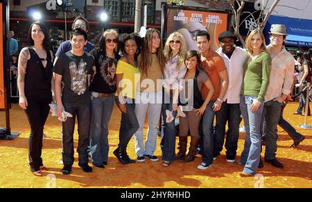 American Idol Top 12 finalistes arrivant à la première de 'Horton Hears A Who' tenue au Mann Village Theatre de Westwood, Californie. Banque D'Images