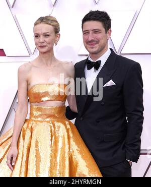 Carey Mulligan et Marcus Mumford aux Prix annuels de l'Académie 93rd qui ont eu lieu à Union Station le 26 avril 2021 à Los Angeles. Chris Pizzello-Pool/ML/AFF-USA.COM Banque D'Images