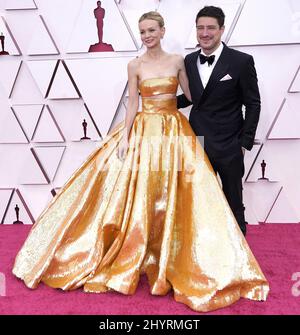 Carey Mulligan et Marcus Mumford aux Prix annuels de l'Académie 93rd qui ont eu lieu à Union Station le 26 avril 2021 à Los Angeles. Chris Pizzello-Pool/ML/AFF-USA.COM Banque D'Images