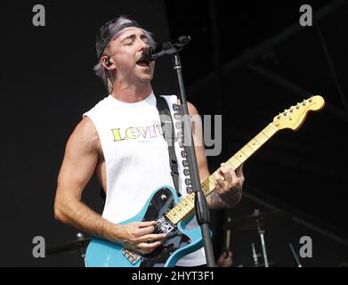 Alex Gaskarth, All Time Low lors des concerts de jour lors du festival de musique iHeartRadio 2021 qui s'est tenu dans la zone 15 le 18 septembre 2021 à Las Vegas, Nevada. Banque D'Images