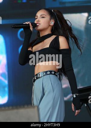 Olivia Rodrigo se produit aux concerts de jour lors du festival de musique iHeartRadio 2021 qui s'est tenu dans la zone 15 le 18 septembre 2021 à Las Vegas, Nevada. Banque D'Images