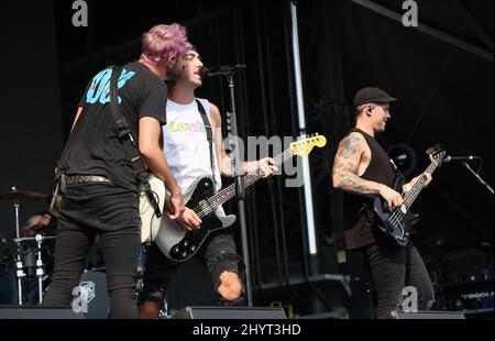 Alex Gaskarth, All Time Low lors des concerts de jour lors du festival de musique iHeartRadio 2021 qui s'est tenu dans la zone 15 le 18 septembre 2021 à Las Vegas, Nevada. Banque D'Images