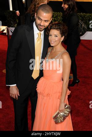 EVA Longoria et Tony Parker assistent aux Screen Actors Guild Awards 15th, qui se tiennent au Shrine Auditorium de Los Angeles. Banque D'Images