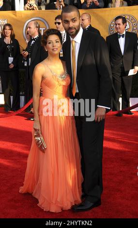 EVA Longoria Parker et Tony Parker assistent aux Screen Actors Guild Awards 15th, qui se tiennent au Shrine Auditorium de Los Angeles. Banque D'Images