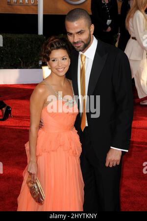 EVA Longoria et Tony Parker assistent aux Screen Actors Guild Awards 15th, qui se tiennent au Shrine Auditorium de Los Angeles. Banque D'Images