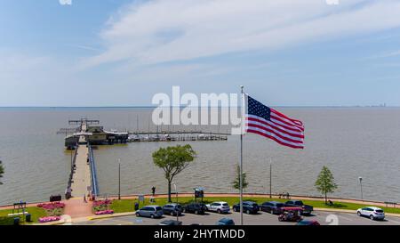 Fairhope, jetée d'Alabama Banque D'Images