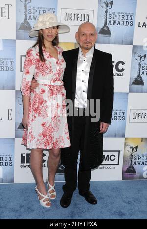 Sir Ben Kingsley et Daniela Lavender arrivent au film Independent's Spirit Awards 2009 qui a eu lieu à Santa Monica Beach. Banque D'Images