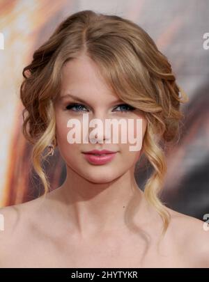 Taylor Swift à Hannah Montana: Le film, première mondiale au théâtre El Capitan à Hollywood, Californie. Banque D'Images