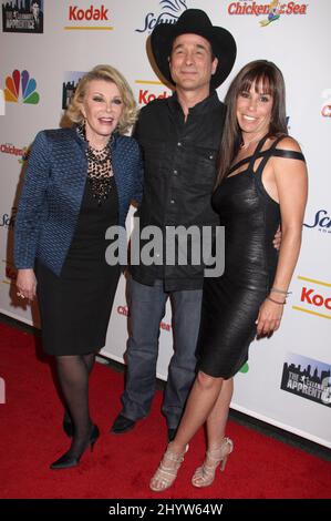 Joan Rivers, Clint Black et Melissa Rivers à la finale de la saison en direct 'The Celebrity Apprentices' tenue au Museum of Natural History, New York Banque D'Images