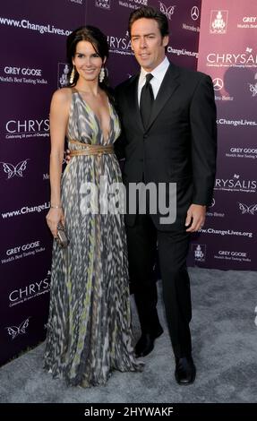 Angie Harmon, Jason Sehorn au gala annuel de bal aux papillons Chrysalis 8th à Los Angeles. Banque D'Images