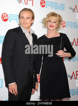 Jesse Johnson et Melanie Griffith au Michael Douglas ont reçu le prix d'excellence de l'AFI Lifetime Achievement décerné par TV Land, qui s'est tenu aux studios Sony Pictures de Culver City, en Californie. Banque D'Images