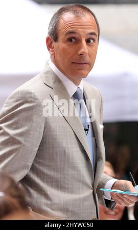 Matt Lauer à propos du spectacle « aujourd'hui » de la NBC Toyota concert Series au Rockefeller Plaza à New York, États-Unis Banque D'Images