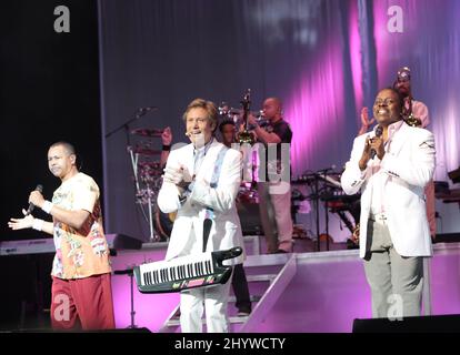 Chicago and Earth, Wind and Fire in concert au Bethel Woods Center for the Arts, New York. Banque D'Images