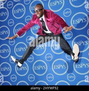 Wyclef Jean dans la salle de presse des prix annuels de l'ESPY 17th qui se tiennent au Nokia Theatre, Los Angeles, USA. Banque D'Images