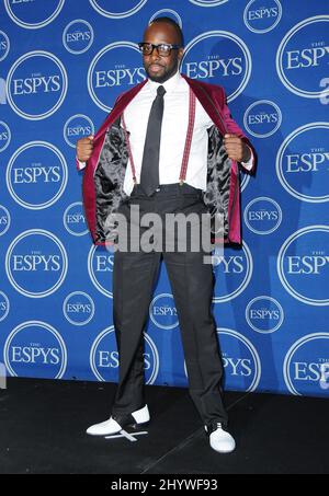 Wyclef Jean dans la salle de presse des prix annuels de l'ESPY 17th qui se tiennent au Nokia Theatre, Los Angeles, USA. Banque D'Images