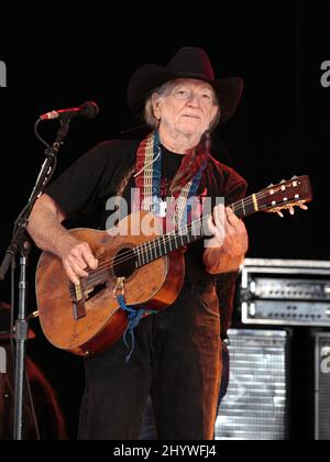 Willie Nelson en concert au Bethel Woods Center for the Arts, New York Banque D'Images