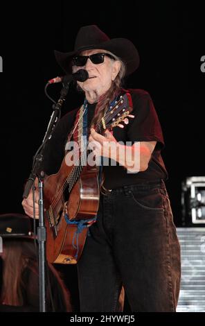 Willie Nelson en concert au Bethel Woods Center for the Arts, New York Banque D'Images