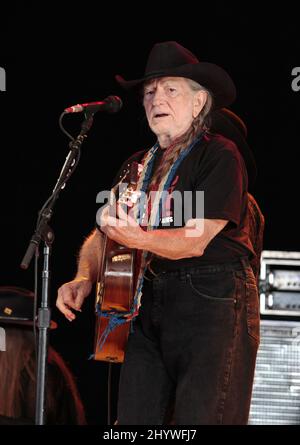 Willie Nelson en concert au Bethel Woods Center for the Arts, New York Banque D'Images