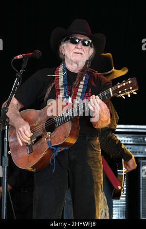 Willie Nelson en concert au Bethel Woods Center for the Arts, New York Banque D'Images