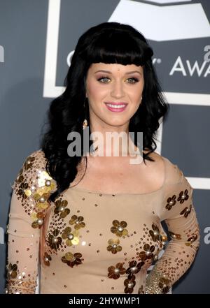 Katy Perry arrive aux Grammy Awards annuels 52nd qui se tiennent au Staple Center de Los Angeles, en Californie. Banque D'Images