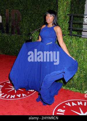 Jennifer Hudson arrivant à la Vanity Fair Oscar Viewing Party 2010, à la Tour du coucher du soleil, Los Angeles Banque D'Images