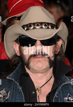 Lemmy, de Motorhead à l'induction des Scorpions dans le RockWalk d'Hollywood, tenu au Hollywood Guitar Center. Banque D'Images