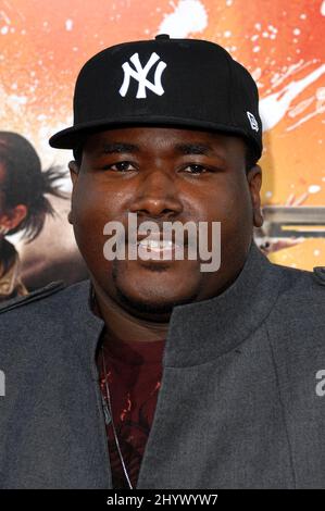 Quinton Aaron à la première « les perdants », qui s'est tenue au théâtre chinois de Grauman, Los Angeles. Banque D'Images