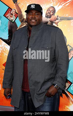 Quinton Aaron à la première « les perdants », qui s'est tenue au théâtre chinois de Grauman, Los Angeles. Banque D'Images