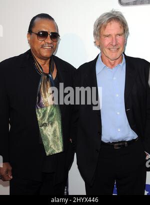 Harrison Ford et Billy Dee Williams lors de la projection de l'anniversaire de 30th de « l'Empire Strikes Back » à l'hôpital de recherche pour enfants de St. Jude qui s'est tenue aux cinémas ArcLight, Hollywood, Californie Banque D'Images