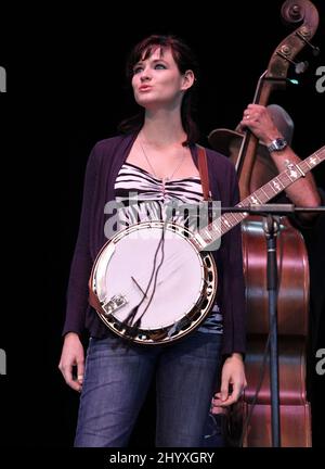 CIA Cherryholmes Bluegrass Jamboree tenu au Bethel Woods Center for the Arts, New York Banque D'Images