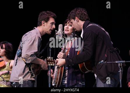 B.J. Cherryholmes, CIA Cherryholmes et Skip Cherryholmes Bluegrass Jamboree, qui se tient au Bethel Woods Center for the Arts, New York Banque D'Images