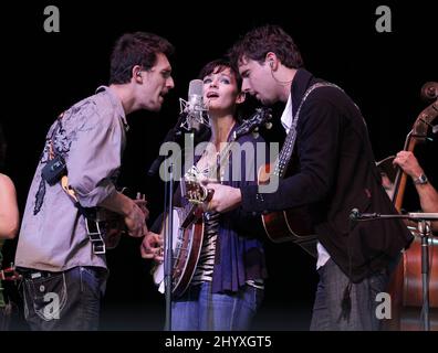 B.J. Cherryholmes, CIA Cherryholmes et Skip Cherryholmes Bluegrass Jamboree, qui se tient au Bethel Woods Center for the Arts, New York Banque D'Images