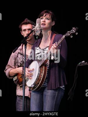 B.J. Cherryholmes et CIA Cherryholmes Bluegrass Jamboree au Bethel Woods Centre for the Arts, New York Banque D'Images