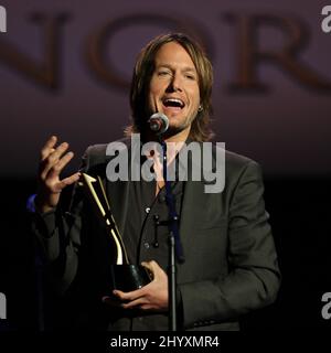 Keith Urban photographié lors des Oscars de l'Académie de musique country, au Ryman Auditorium de Nashville, États-Unis. Banque D'Images