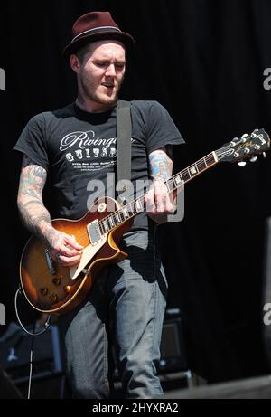 Brian Fallon, de Gaslight Anthem, se produit au Austin City Limits Music Festival, au parc Zilker d'Austin, au Texas, aux États-Unis. Banque D'Images