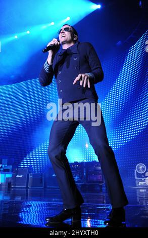 Scott Weiland, de Stone Temple Pilots, en concert au Raleigh Boutique Amphitheatre, en Caroline du Nord Banque D'Images