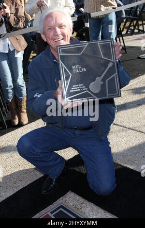 Mel Tillis lors de leur cérémonie d'introduction au Music Walk of Fame de Nashville, Tennessee Banque D'Images