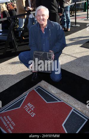 Mel Tillis lors de leur cérémonie d'introduction au Music Walk of Fame de Nashville, Tennessee Banque D'Images