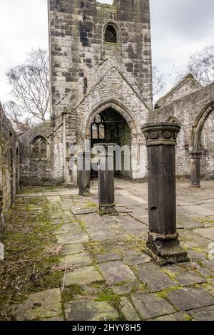 Église abandonnée à Heptenstall Banque D'Images