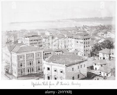 MALABAR Hill de Xavier's, Bombay. Samuel Bourne (Angleterre, 1834-1912, Inde active, 1863-1870). Angleterre, fin 1860s. Photographies. Imprimé argent en couleur albumine Banque D'Images