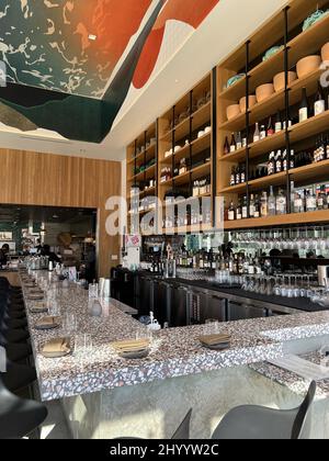 ÉTATS-UNIS. 30th janvier 2022. Espace bar et intérieur au restaurant Bamboo Sushi à San Ramon, Californie, 30 janvier 2022. (Photo de Gado/Sipa USA) crédit: SIPA USA/Alay Live News Banque D'Images