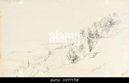 Mont Desert. Aaron Draper Shattuck (États-Unis, New Hampshire, Francestown, 1832-1928). États-Unis, 25 août 1858. Mises en plan. Graphite Banque D'Images