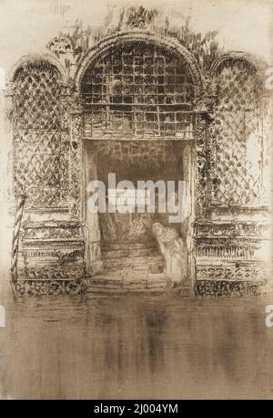 La porte. James Abbott McNeill Whistler (États-Unis, 1834-1903) Fine Art Society. États-Unis, 1879/1880. Tirages ; gravures. Gravure, point sec et roulette Banque D'Images