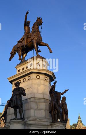 Une statue de George Washington à Richmond, Virginie Banque D'Images