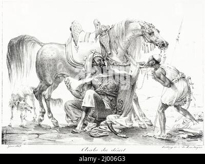 Arbe du désert. Le Baron Antoine-Jean gros (France, Paris, 1771-1835). France, 1817. Imprimés; lithographies. Lithographie Banque D'Images