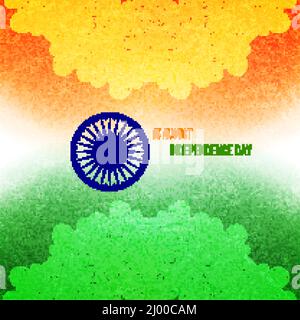 Contexte de la journée de la République indienne et du jour de l'indépendance. Illustration vectorielle du thème du drapeau indien. Illustration de Vecteur