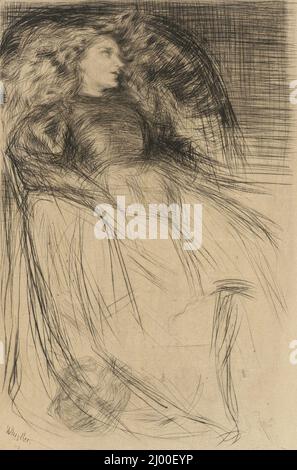 Fatigué. James Abbott McNeill Whistler (États-Unis, 1834-1903). États-Unis, 1863. Tirages ; gravures. Drypoint et roulette Banque D'Images