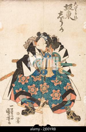 L'acteur Bandō Shūka comme Ōboshi Rikiya dans la pièce Kanadehon Chūshingura. Utagawa Kuniyoshi (Japon, 1797-1861). Mi-19th siècle. Imprimés; blocs de bois. Imprimé color block Banque D'Images