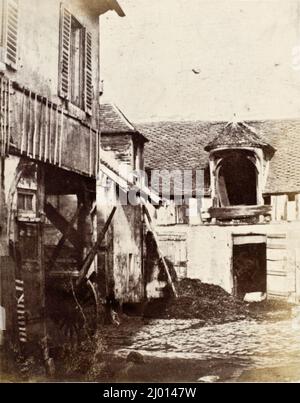 Hayloft et cour. Louis désiré Blanquart-Evrard (France, 1802-1872). France, 1844. Photographies. Imprimé sel Banque D'Images