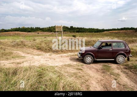 Réserve naturelle spéciale Deliblato Sands.Deliblato Sands est la plus grande zone continentale de sable d'Europe couvrant environ 300 km² de terrain en Voïvodine p Banque D'Images